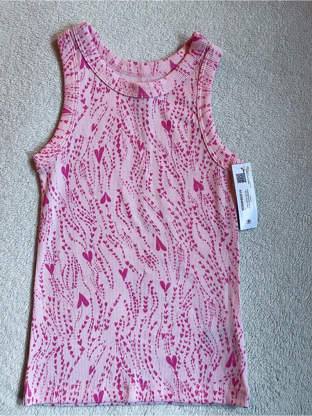 wonder nation, Ribbed Tank Top, kids/girls, Size S 6-7, pink.